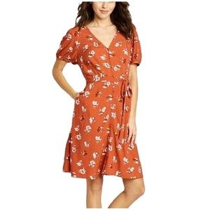 Universal Thread | Floral Orange Button Down Dress